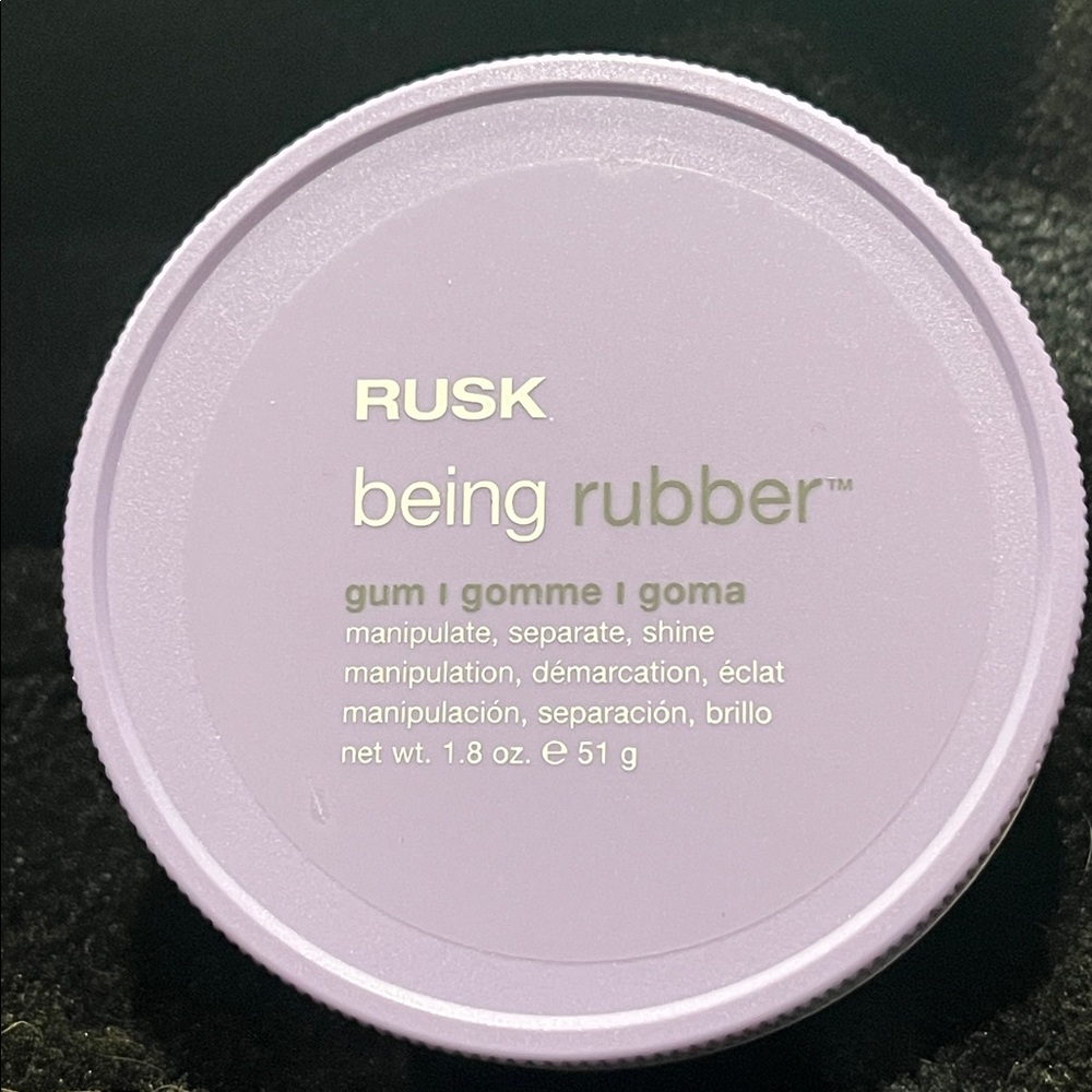 NEW Rusk Being Rubber Gum 1.8 Oz
Original plastic cover inside - see pic